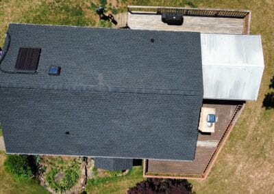 After look of roof with GAF Timberline HDZ architectural shingles in Charcoal