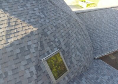 After look of roof after installation of Owens Corning Duration shingles
