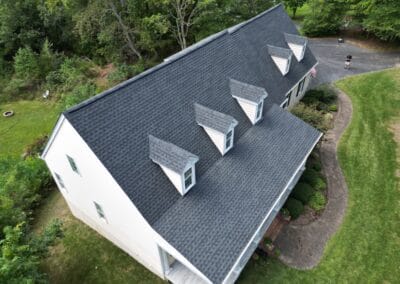 After look of roof with GAF Timberline HDZ shingles in Charcoal