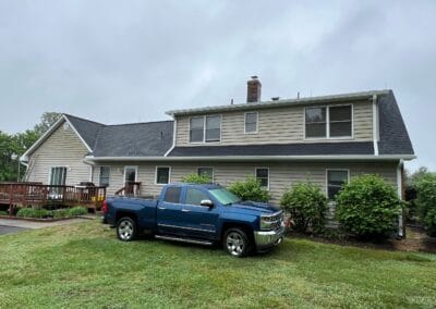 After look of proejct with new GAF Timberline HDZ shingles in Charcoal