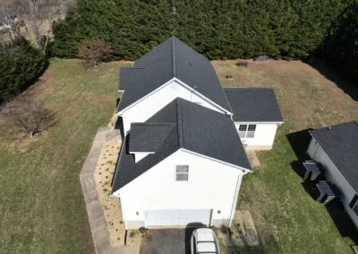 After look of roof with GAF Timberline HDZ architectural shingles in Charcoal