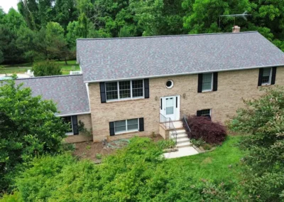 After look of project with roof having the Owens Corning Duration architectural shingles in Colonial Slate