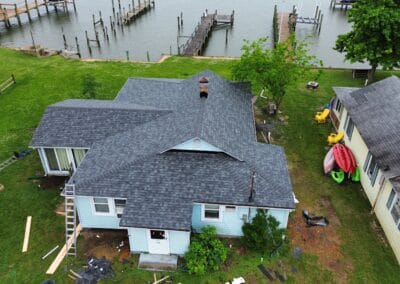 After look of project with Owens Corning Duration shingles in Estate Gray