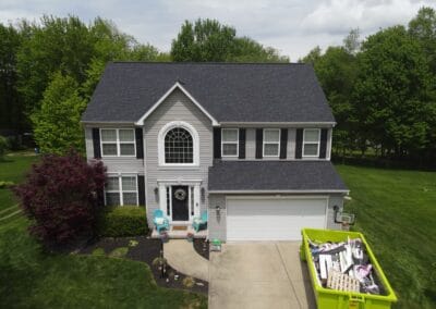 After look of roof project with Owens Corning Duration shingles in Onyx Black