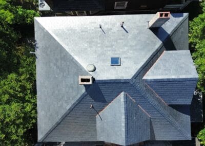 After look of roof with Owens Corning Duration shingles in Slate Stone Gray