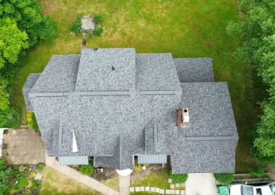 After look of project with Owens Corning Duration shingles in Williamsburg Gray