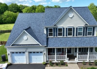 After look of roof with Owens Corning Duration shingles in Harbor Blue