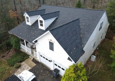 After look of roof with GAF Timberline HDZ shingles in Charcoal