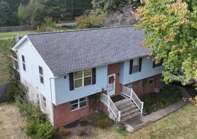 After look of project with GAF Timberline HDZ shingles in Pewter Gray