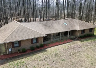 Look of roof project with GAF Timberline HDZ shingles in Shakewood