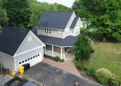 After look of roof with Owens Corning Duration shingles in Onyx Black