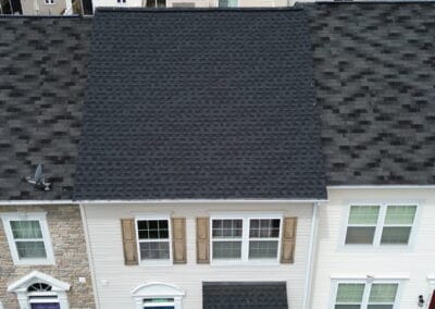 After look of roof with GAF Timberline HDZ architectural shingles in Charcoal