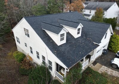 After look of roof with GAF Timberline HDZ shingles in Charcoal
