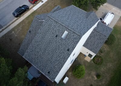 After look of roof project with GAF Timberline HDZ architectural shingles in Nantucket Morning