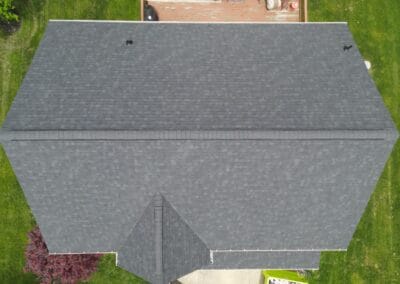 After look of roof project with Owens Corning Duration shingles in Onyx Black