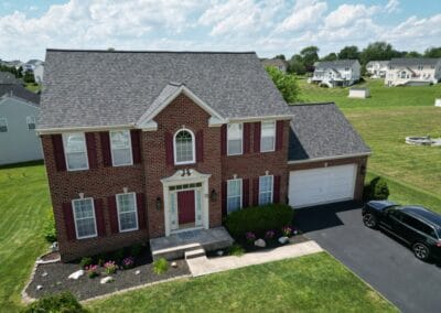 After look of roof project with Owens Corning Duration shingles in Williamsburg Gray