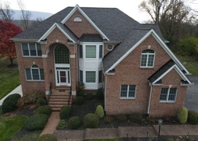 After look of roof with Owens Corning Duration shingles in the Bourbon color