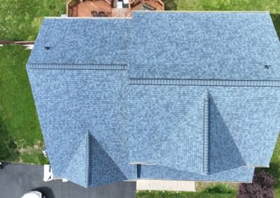 After look of roof with Owens Corning Duration shingles in Harbor Blue