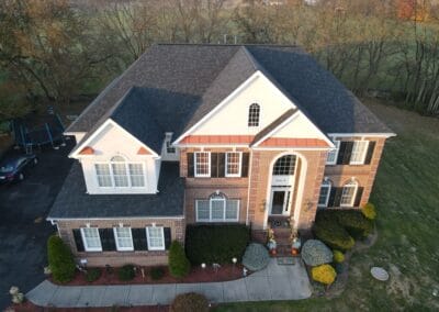 After look of roof with GAF Timberline shingles in Charcoal