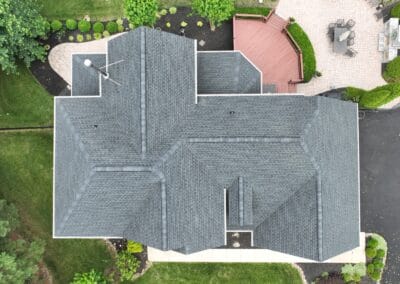 After look of project with GAF Timberline shingles in Charcoal