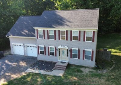 After look of roof project with GAF Timberline HDZ shingles in Charcoal