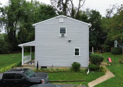 After look of project with roof having GAF Timberline HDZ shingles in Pewter Gray