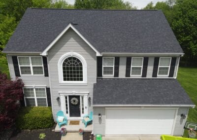 After look of roof project with Owens Corning Duration shingles in Onyx Black