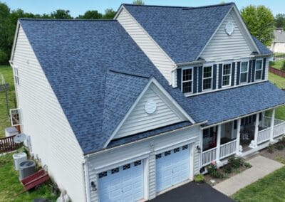 After look of roof with Owens Corning Duration shingles in Harbor Blue