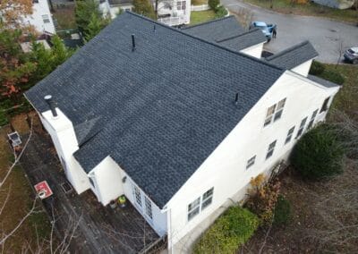 After look of roof with GAF Timberline HDZ shingles in Charcoal