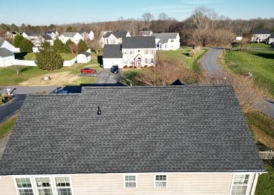 After look of roof with GAF Timberline HDZ shingles in Charcoal