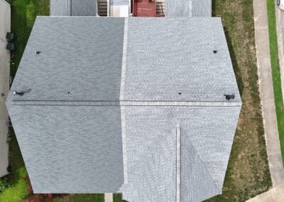 After look of roof with GAF Timberline HDZ shingles in Fox Hollow Gray