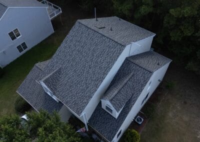 After look of roof project with GAF Timberline HDZ architectural shingles in Nantucket Morning