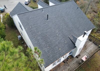 After look of roof with GAF Timberline HDZ shingles in Charcoal