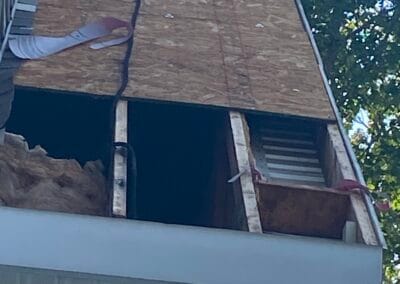 Before look of roof before roof and gutter replacement