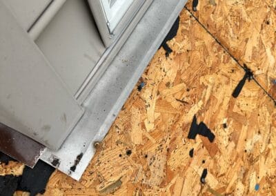 Before look of project with signs of roof damage