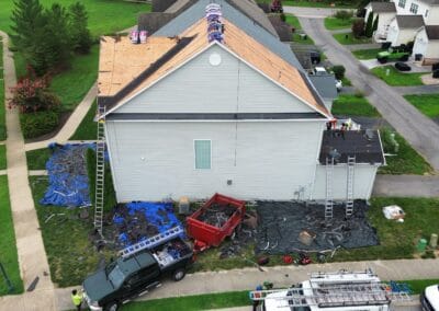 Before look of roof for years of weather exposure