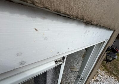 Before look of roof with signs of damage to the system