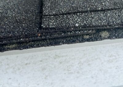 Before look of project with signs of shingle damage