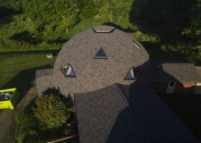 After look of roof after installation of Owens Corning Duration shingles