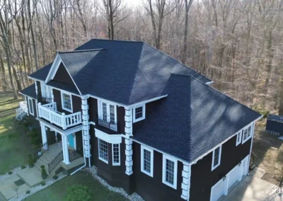 After look of roof with the GAF Timberline HDZ architectural shingles in Charcoal