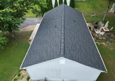 After look of roof with GAF Timberline HDZ shingles in Charcoal