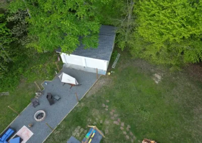 After look of roof with GAF Timberline HDZ shingles in Pewter Gray