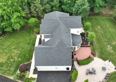 After look of project with GAF Timberline shingles in Charcoal