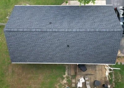 After look of roof with GAF Timberline HDZ shingles in Charcoal