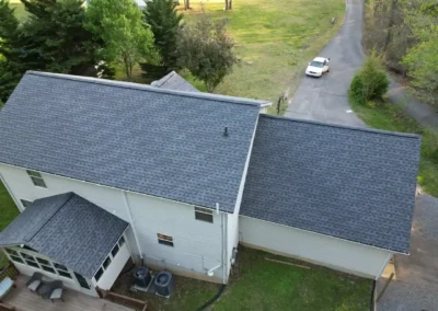 After look of roof with GAF Timberline HDZ shingles in Pewter Gray