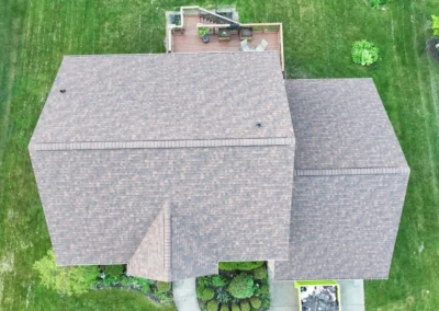 After look of roof with Owens Corning Brownwood shingles