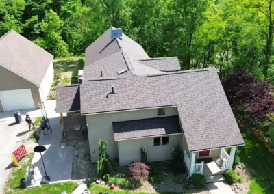 After look of roof with Owens Corning Duration shingles in Teak