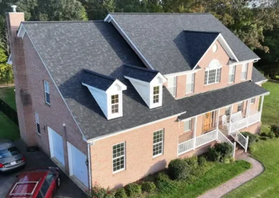 After look of roof with Owens Corning Duration shingles in Onyx Black