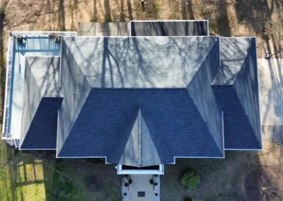 After look of roof with the GAF Timberline HDZ architectural shingles in Charcoal