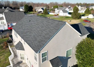 After look of roof with GAF Timberline HDZ shingles in Charcoal
